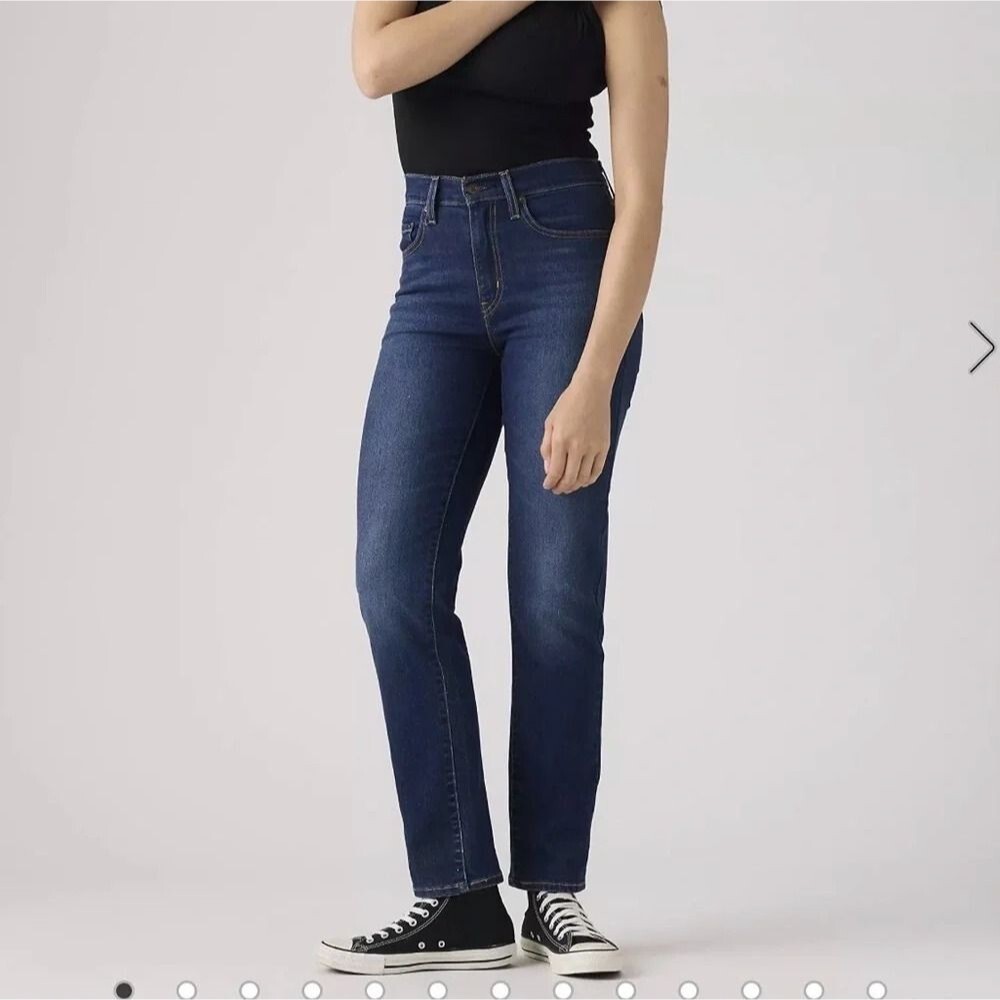 Levi's 724 High-Rise Straight Leg Ankle Jeans Dark Wash Size 32